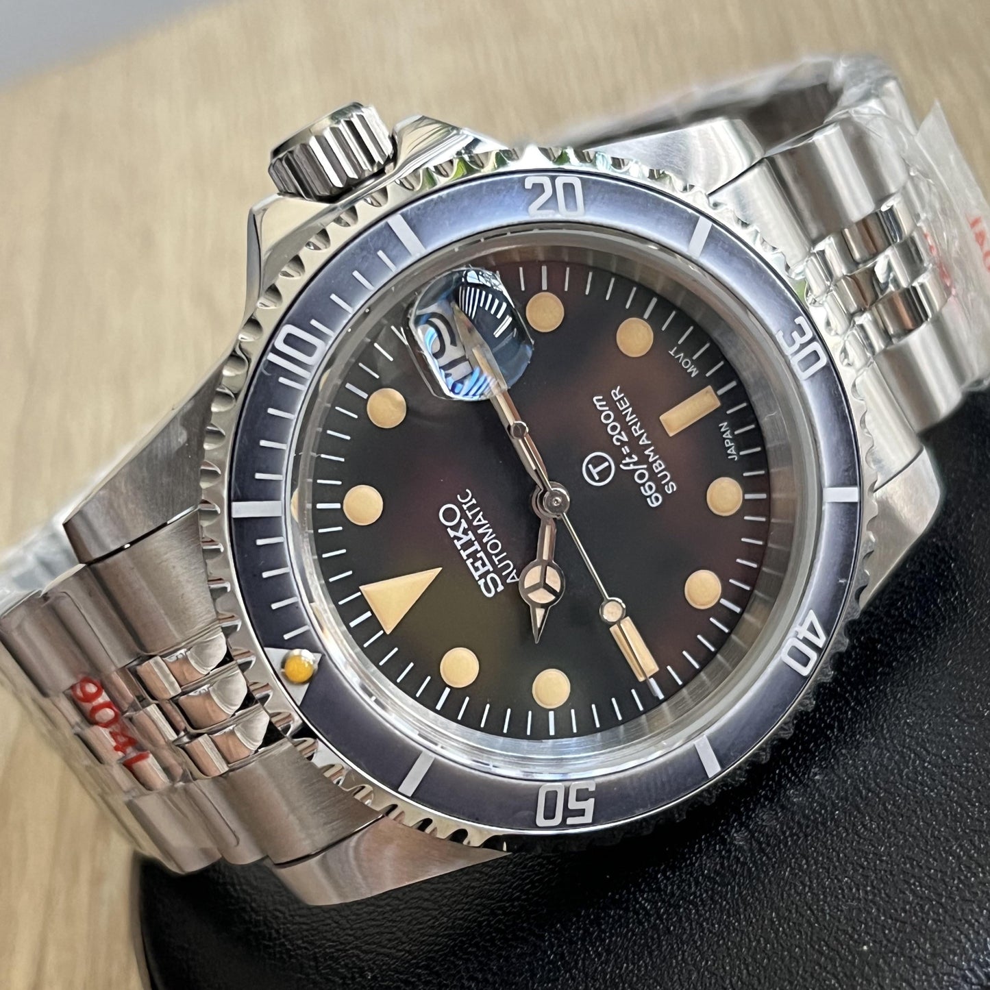 Seiko Submariner vintage 5513 automatic hommage diver Military date