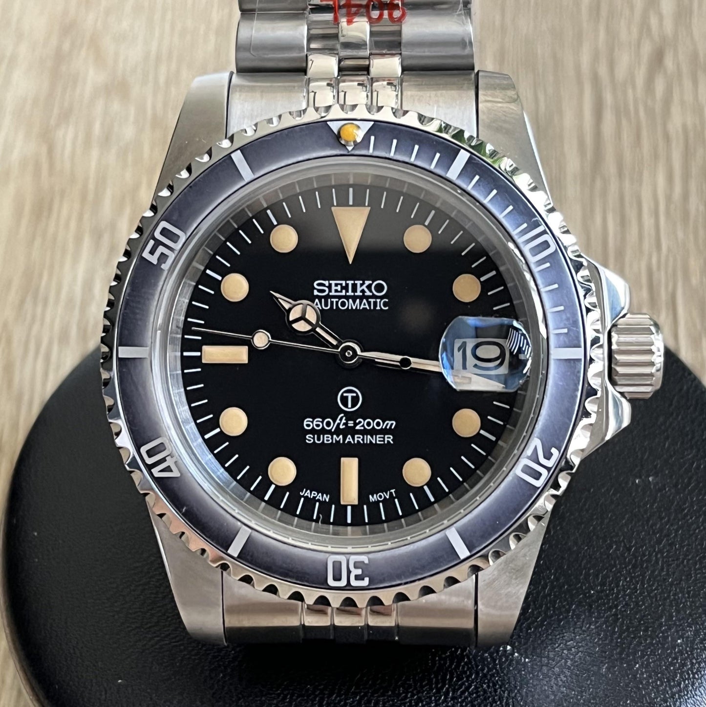 Seiko Submariner vintage 5513 automatic hommage diver Military date