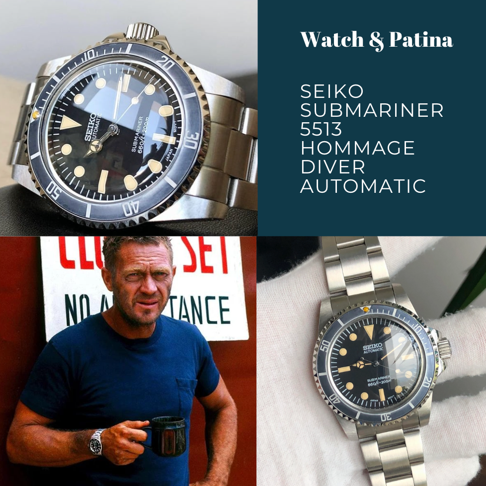 Submariner vintage 5513 hommage automatic diver
