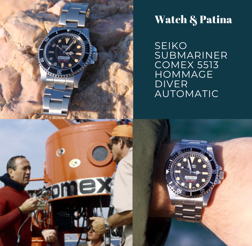 Seiko Vintage Submariner 5513 COMEX dial Automatic Diver Watch