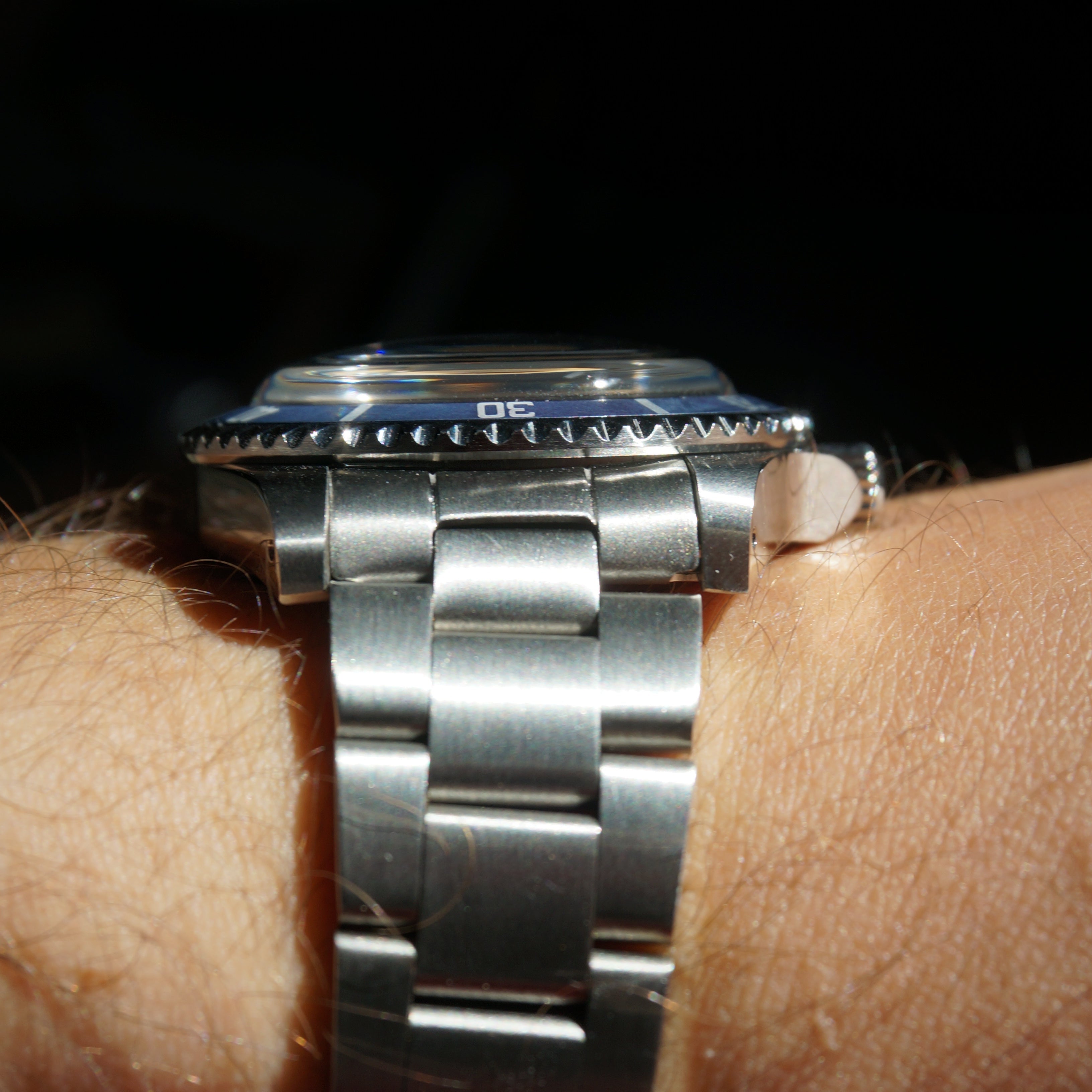 Seiko Submariner automatic Snowflake blue dial ghost bezel Marine National