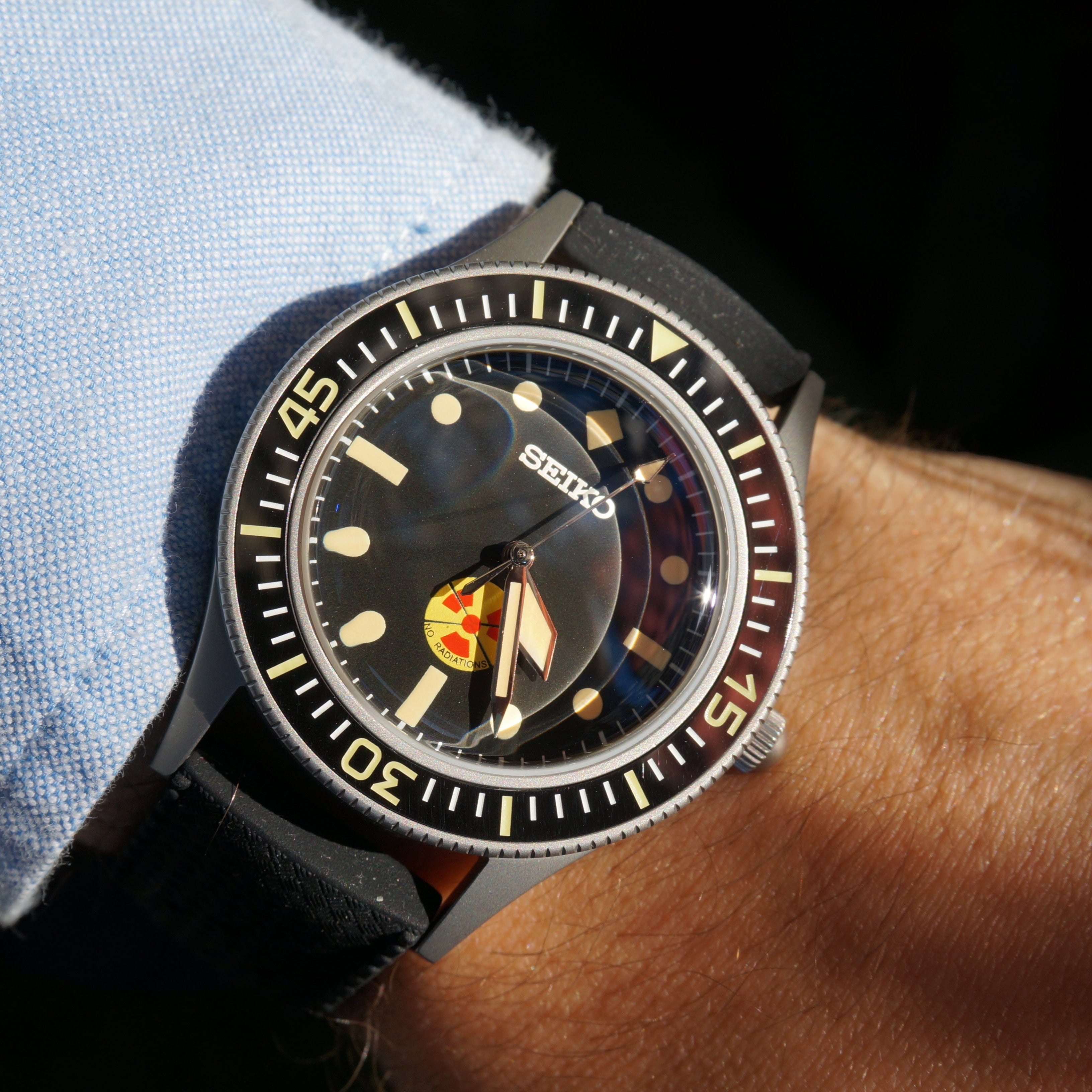 Seiko fifty radiation homage automatic diver watch