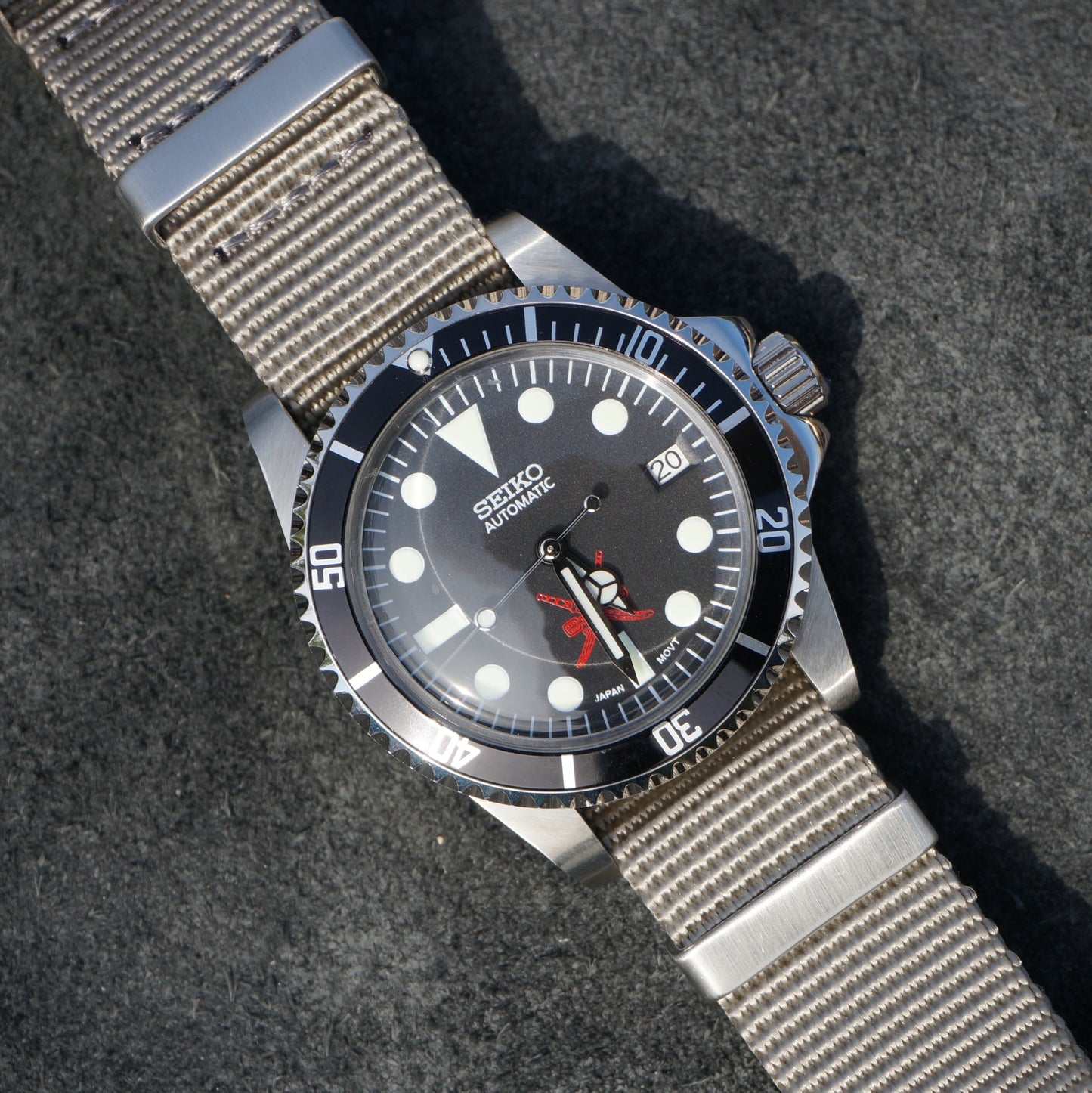 Seiko Submariner 5513 date automatic diver Oman Dial Signed