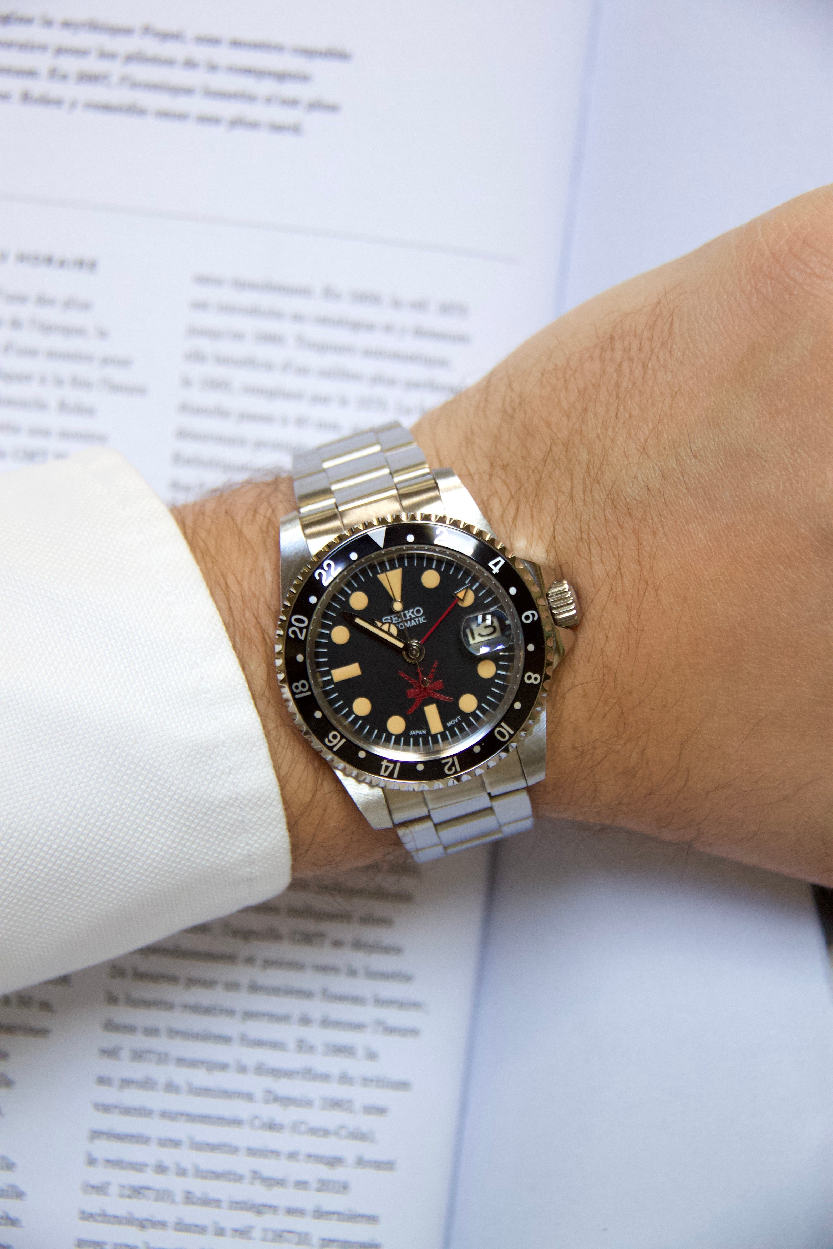 Seiko GMT Master Oman Dial custom Automatic vintage patina Limited Edition