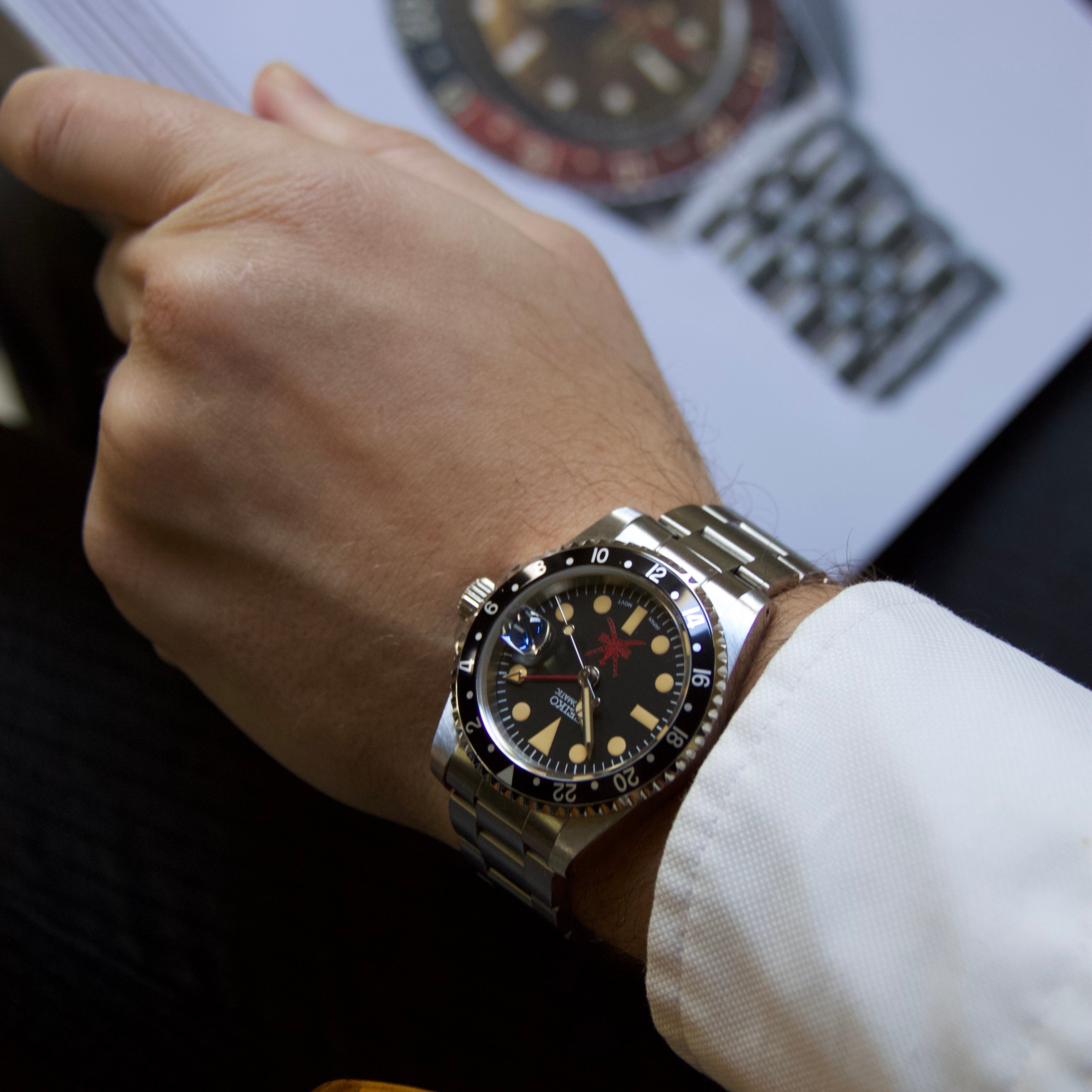Seiko GMT Master Oman Dial custom Automatic vintage patina Limited Edition