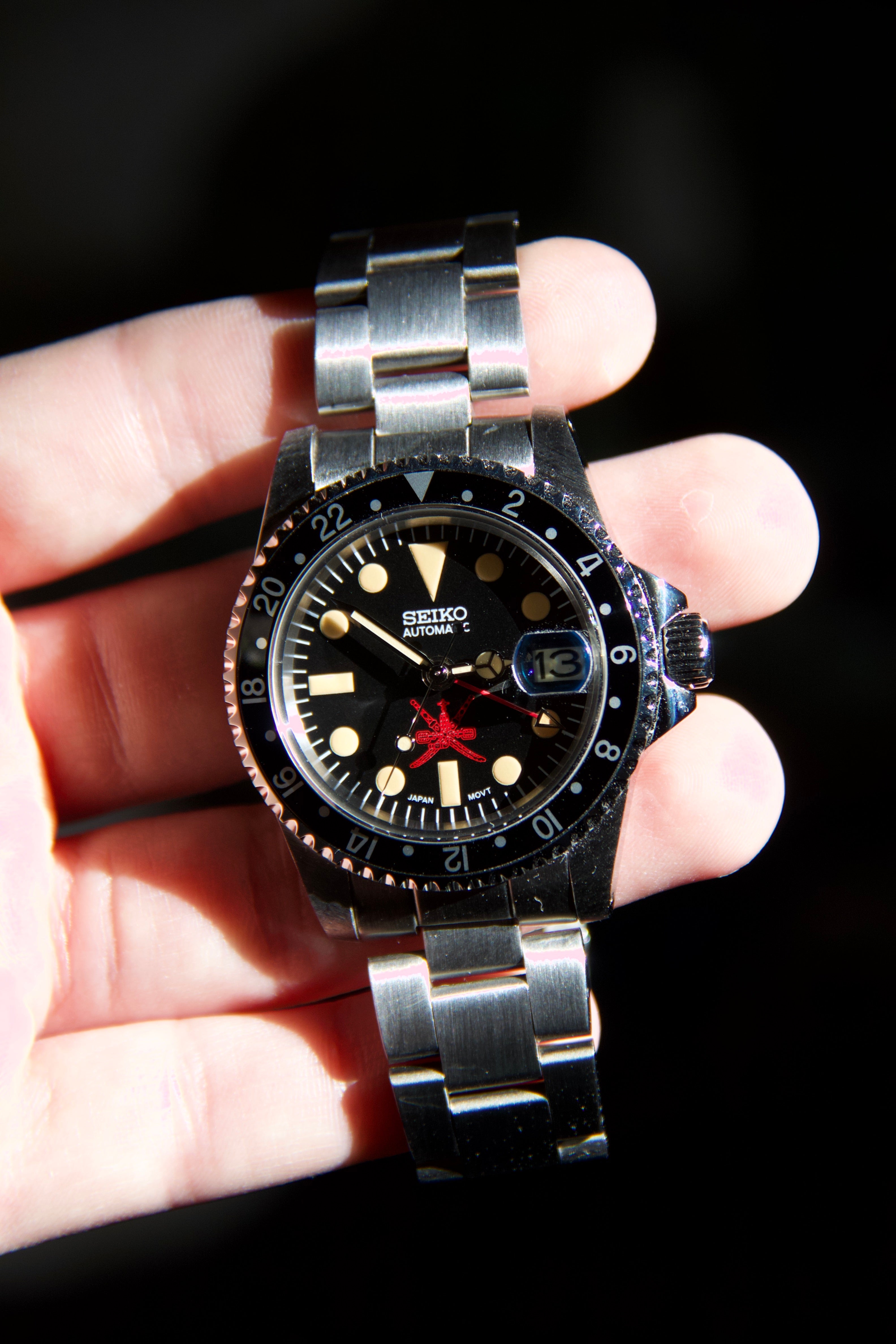 Seiko GMT Master Oman Dial custom Automatic vintage patina Limited Edition