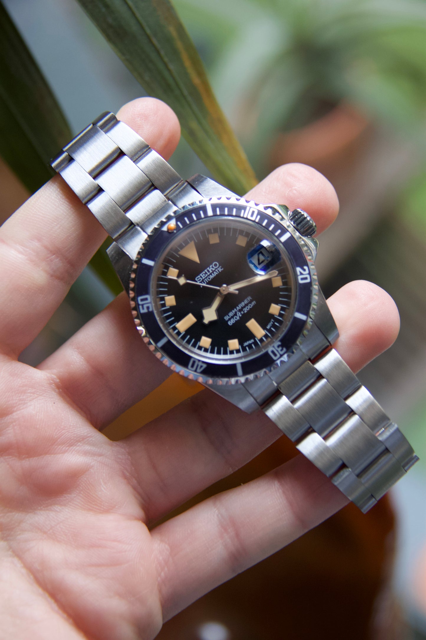 Seiko Submariner Snowflake Tribut automatic diver vintage watch