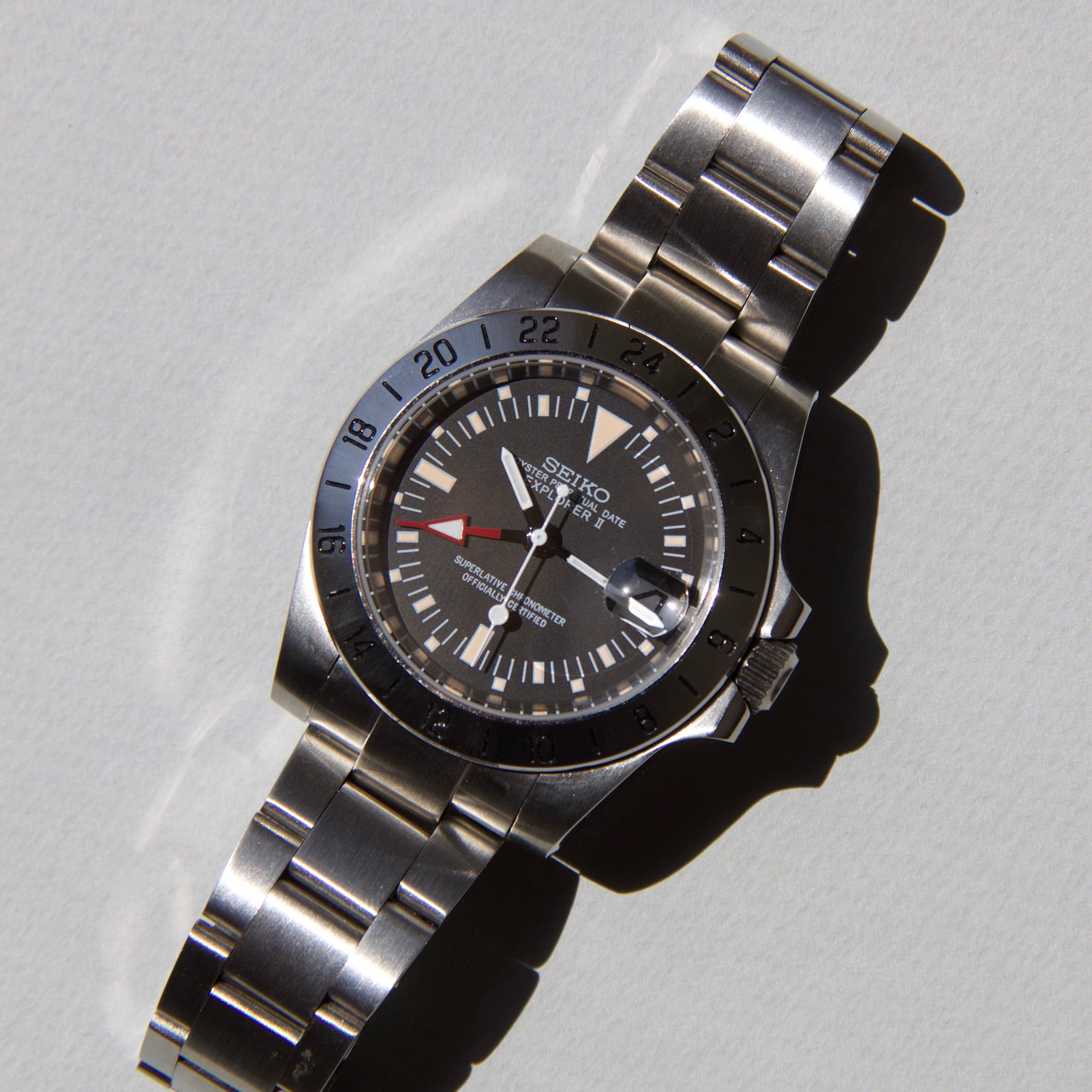 Seiko Explorer II Tribute Automatic Vintage Watch Custom Mob