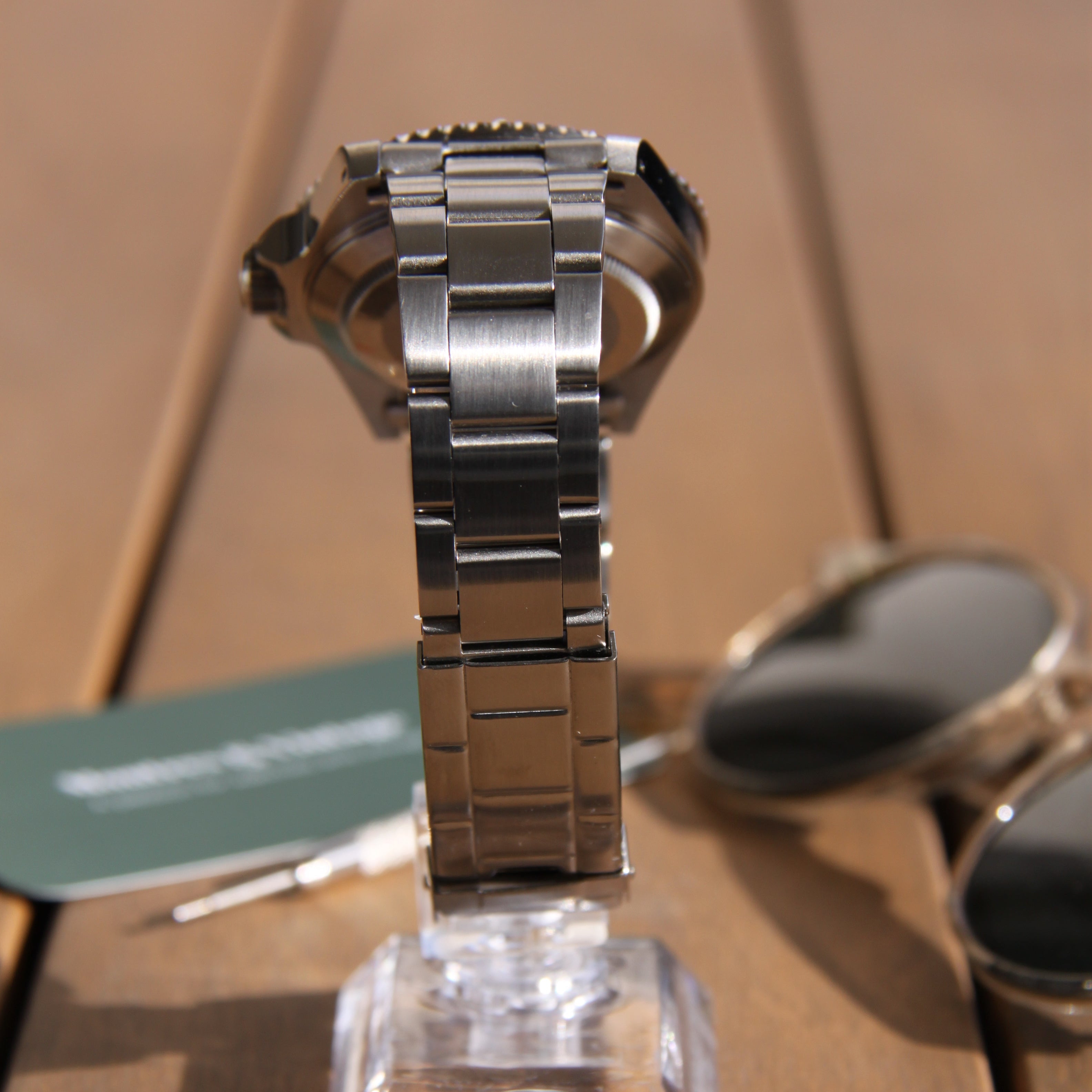Seiko Submariner Green Line Bezel Hommage automatic Diver Watch