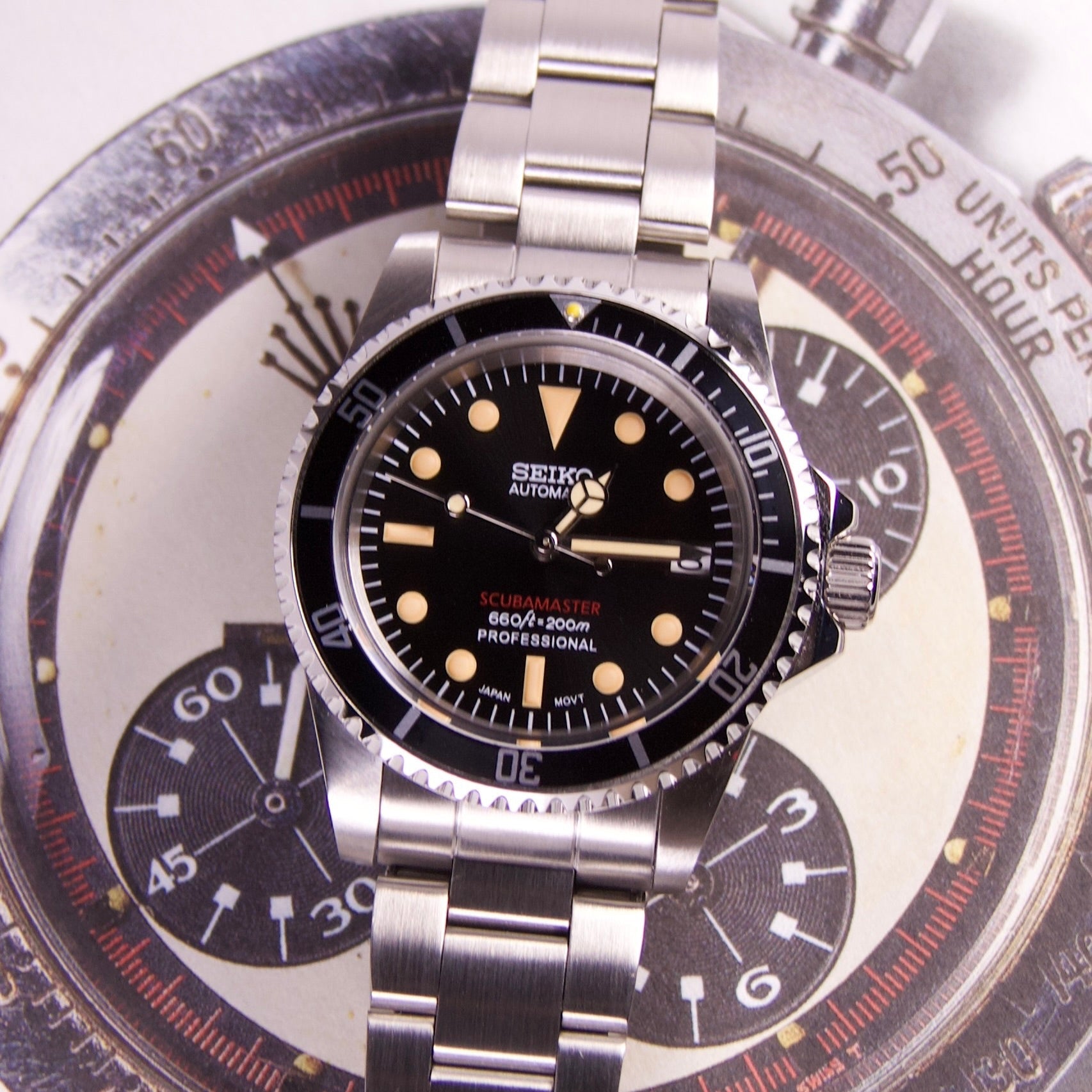 Seiko Submariner Red Line Dweller Tribute 1665 Automatic diver watch