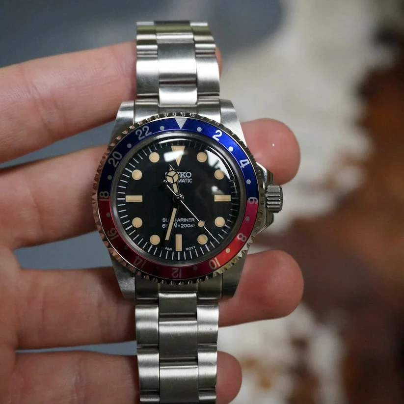 Montre Vintage Seiko Hommage Pepsi automatic NH35