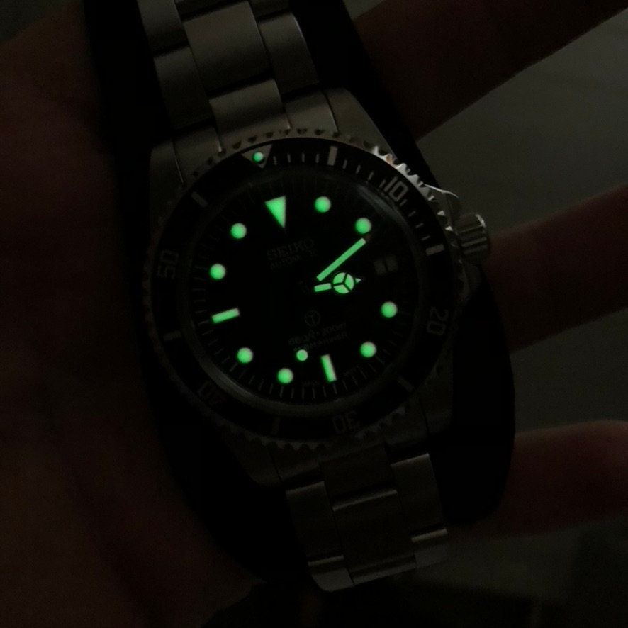 Vintage Seiko Submariner Military Date Automatic NH35 Custom Watch