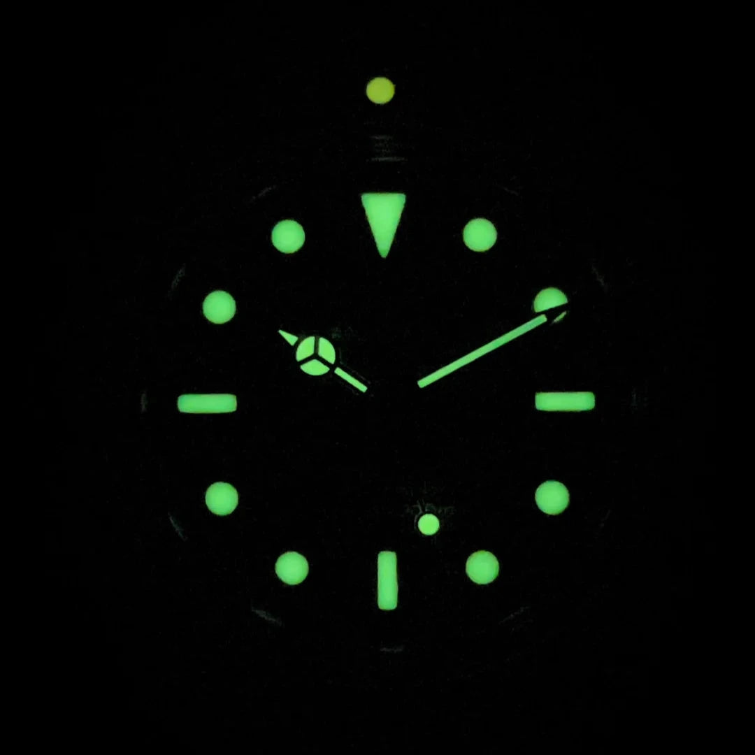 Seiko Submariner Green Line Bezel Hommage automatic Diver Watch