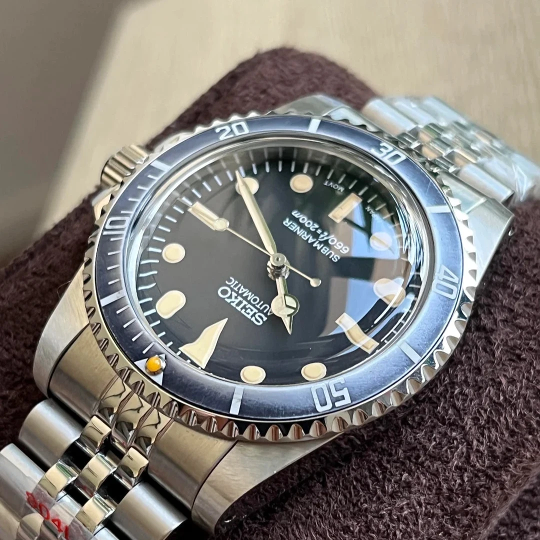 Seiko Submariner vintage 5513 automatic diver watch Jubilee Bracelet