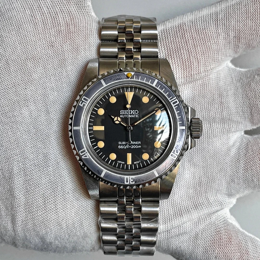 Seiko Submariner vintage 5513 automatic diver watch Jubilee Bracelet