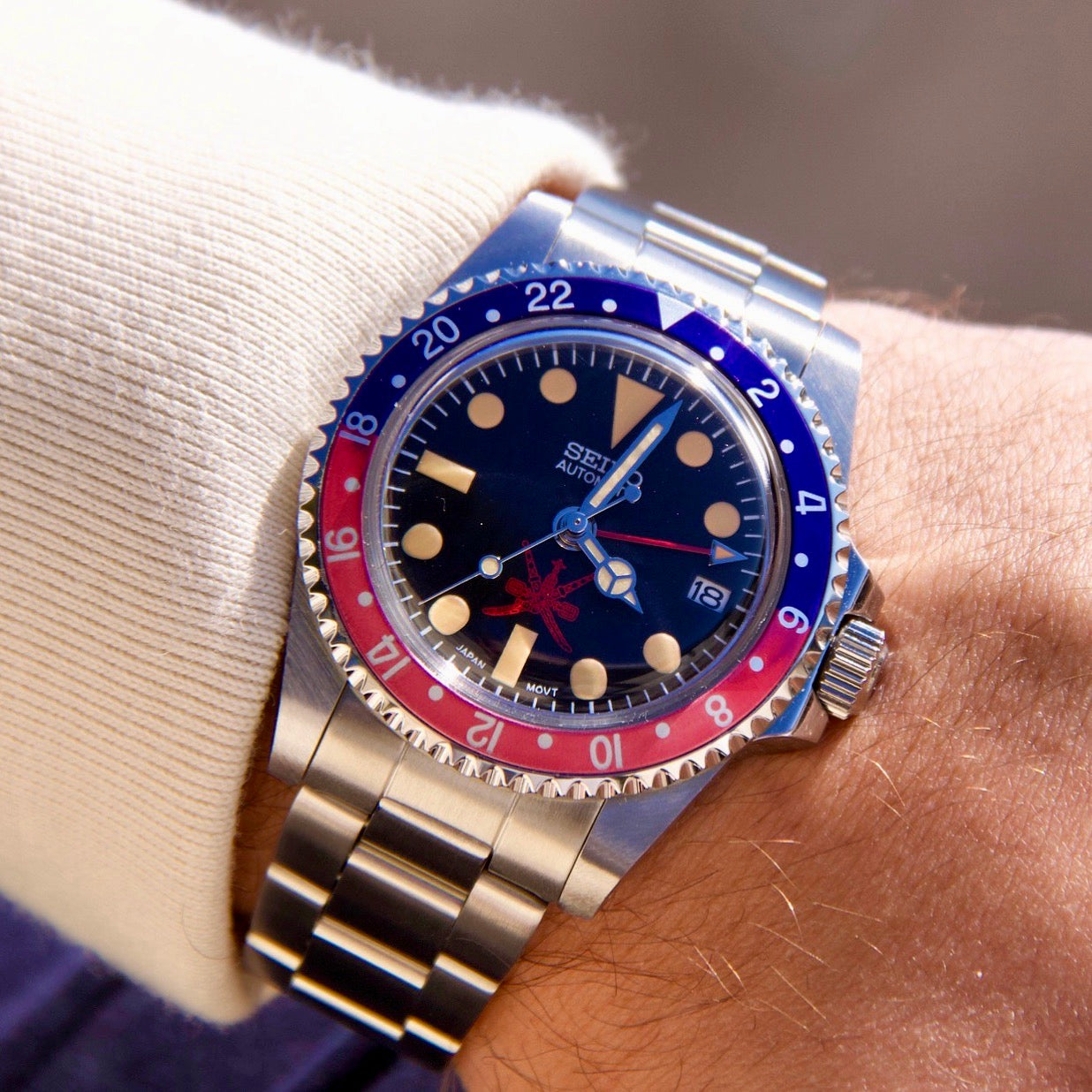 Seiko GMT Master Oman Dial custom Pepsi Automatic vintage patina Limited Edition