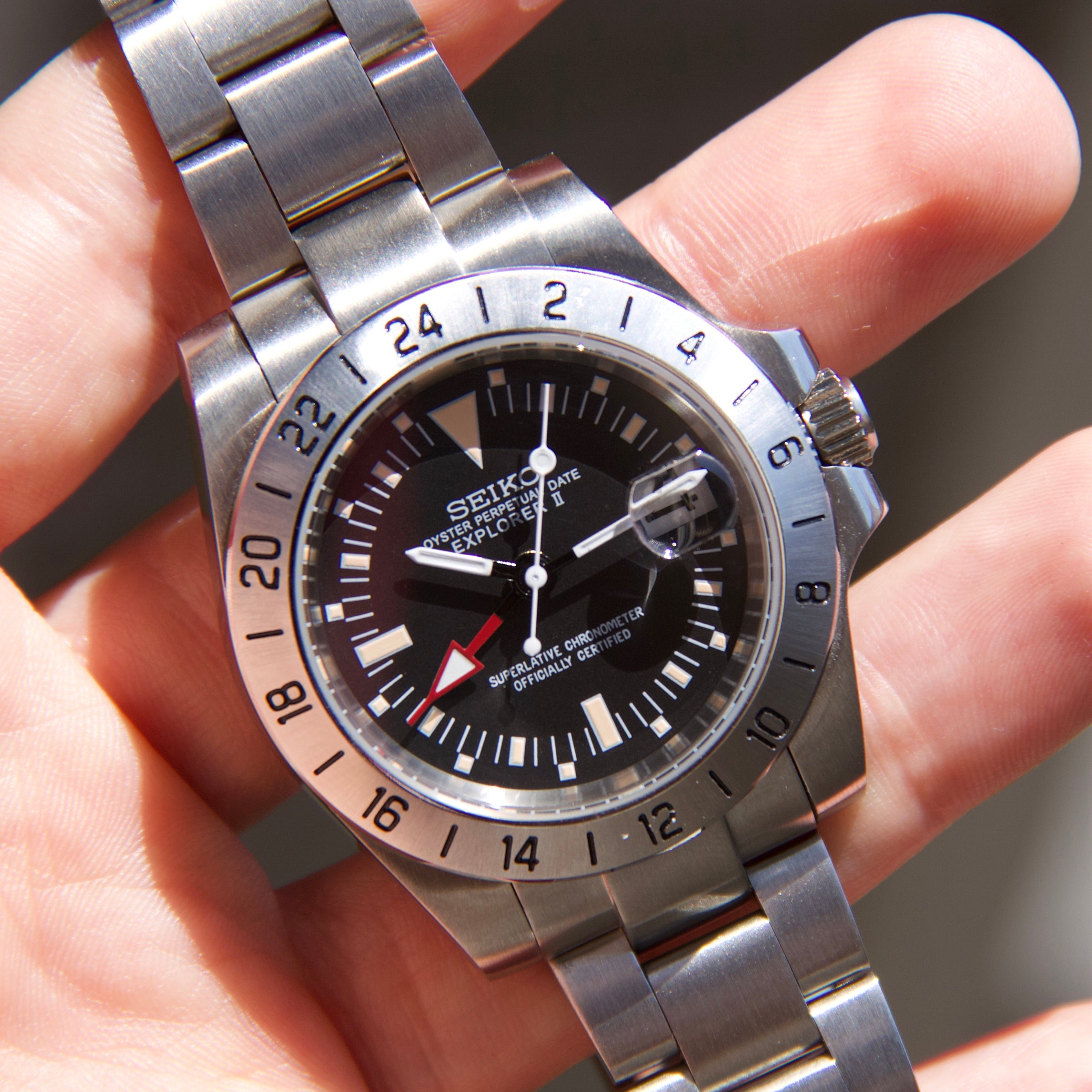 Seiko Explorer II Tribute Automatic Vintage Watch Custom Mob 