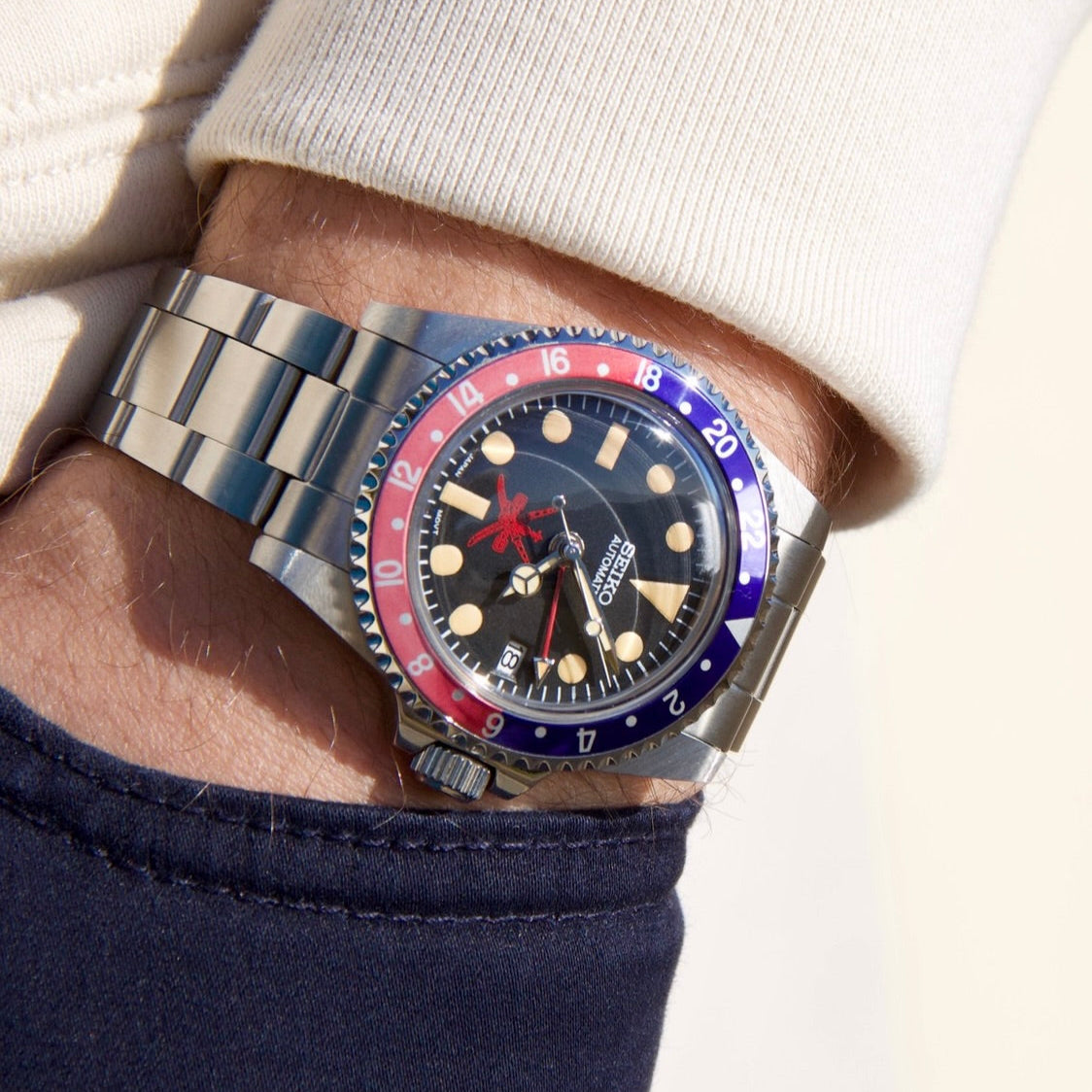 Seiko GMT Master Oman Dial custom Pepsi Automatic vintage patina Limited Edition