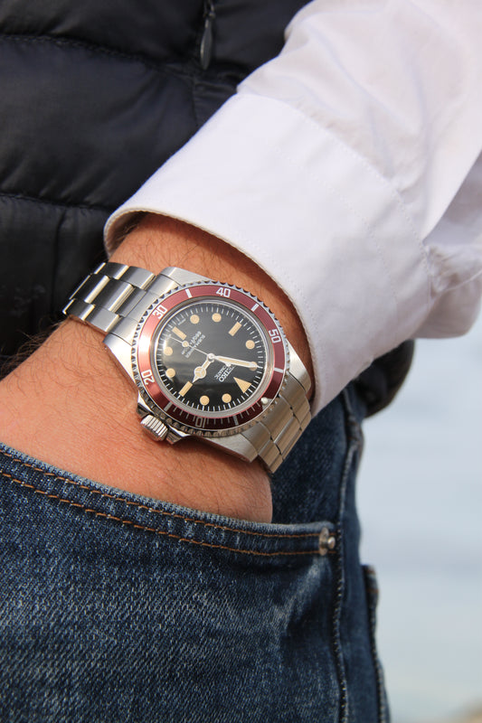 Seiko Mod Submariner Coffee Automatic Diver Watch 5513 Tribute