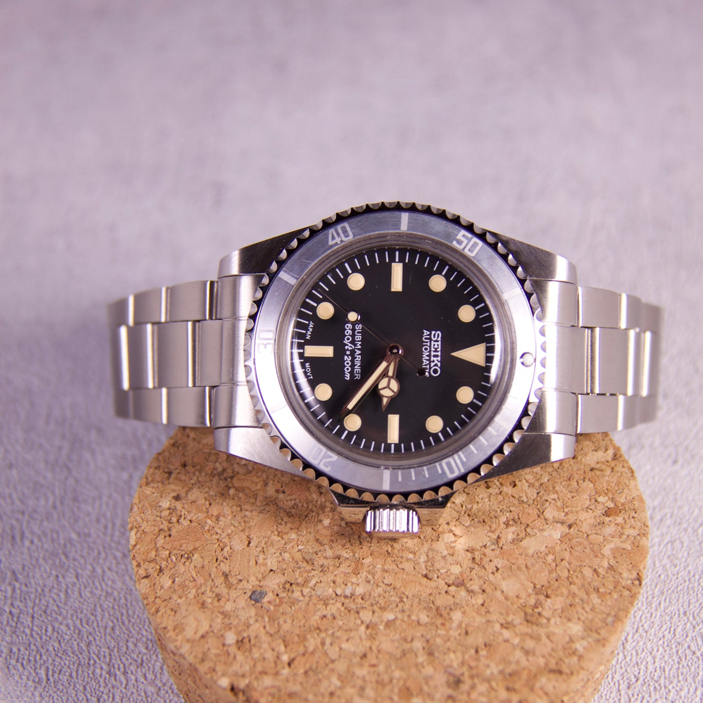 Seiko Submariner 5513 Ghost Automatic Diver Watch Vintage Tribute