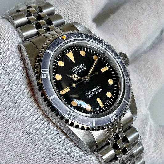 Seiko Submariner vintage 5513 automatic diver watch Jubilee Bracelet
